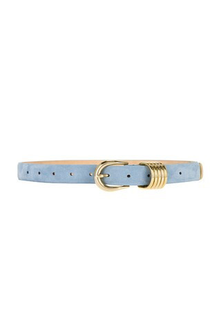 DEHANCHE Hollyhock Suede Belt in Baby Blue | FWRD 