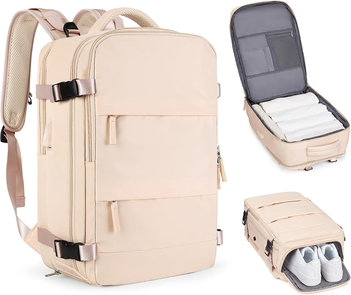 coofay Carry On Backpack Flight Approved Personal Item Travel Backpack For Women Airline Approved... | Amazon (US)