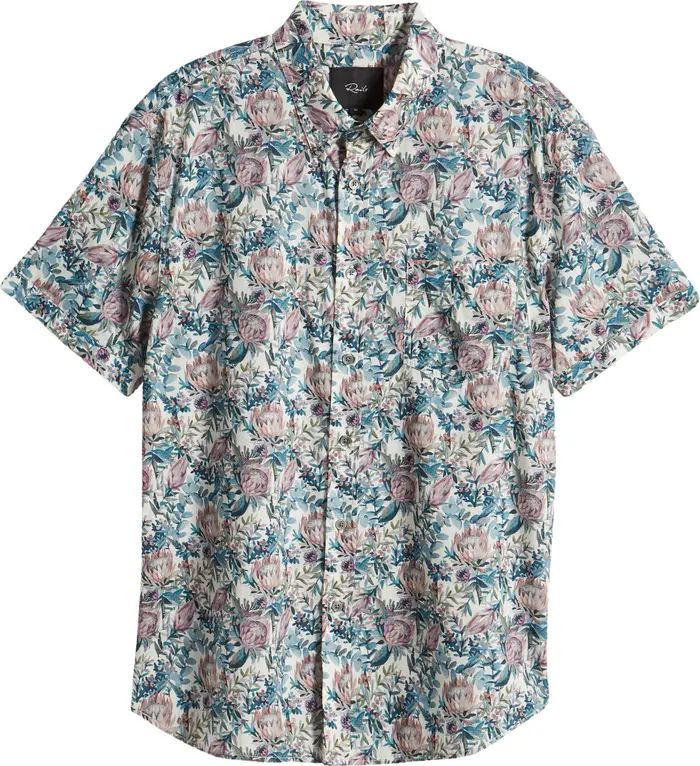 Monaco Floral Short Sleeve Button-Up Shirt | Nordstrom