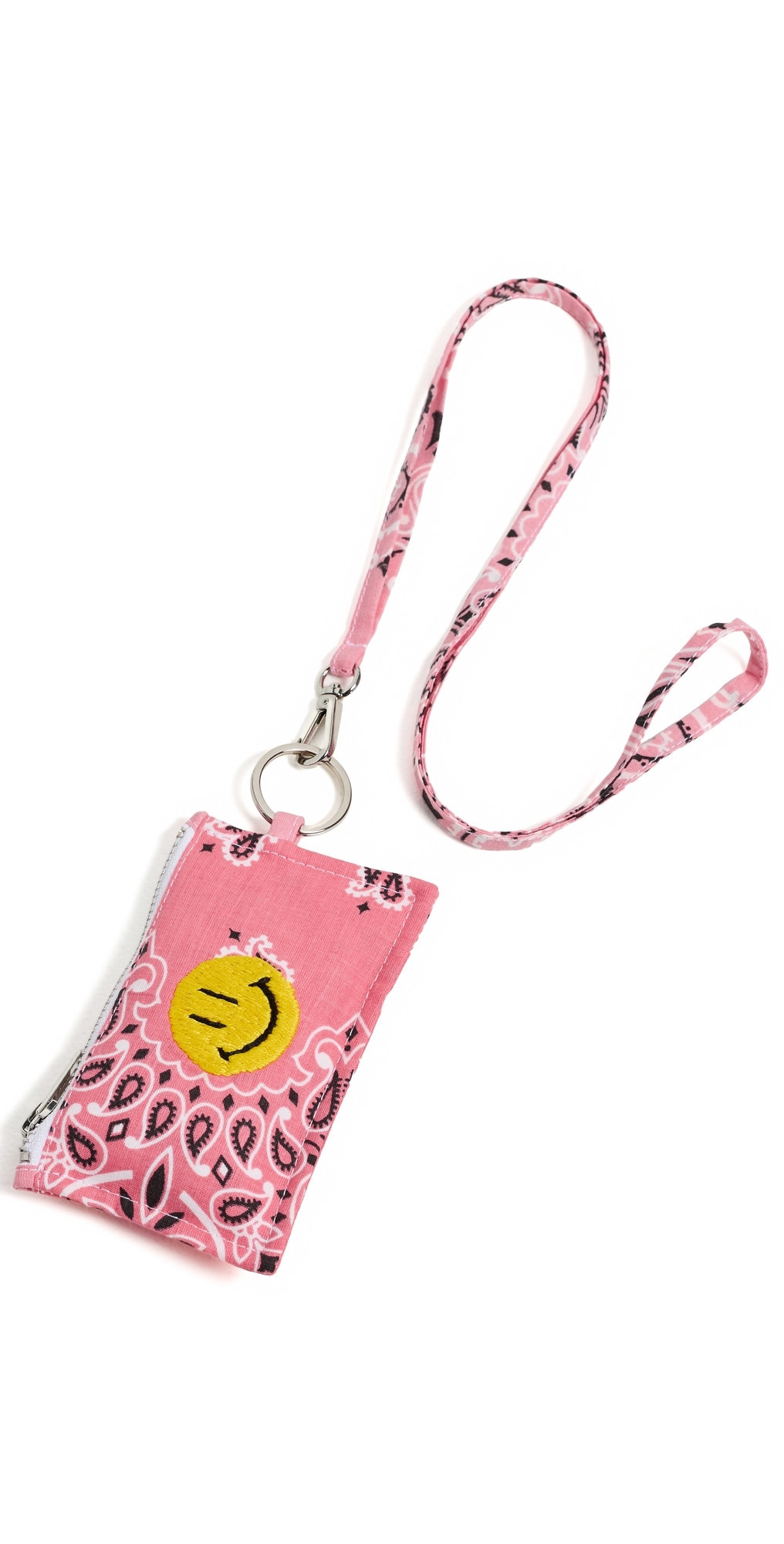 Call It By Your Name Happy Face Card Holder Strawberry/Pale Pink One Size