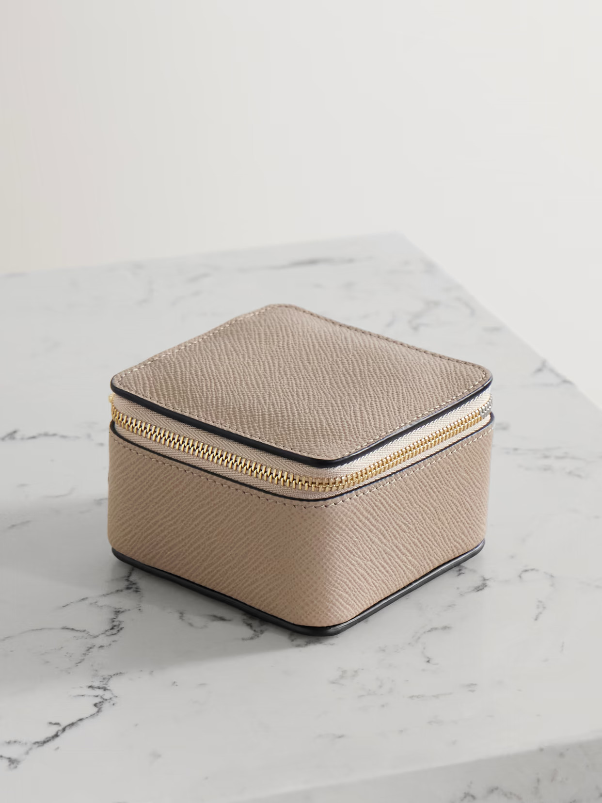 Smythson - Panama Textured-leather Trinket Case - Neutrals | NET-A-PORTER (US)