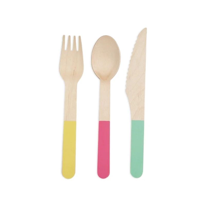 Assorted Wooden Cutlery Set 24pc | Ice Cream Party | Ice Cream Birthday | Summer Birthday | Popsi... | Etsy (US)