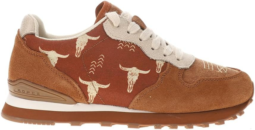 ROPER Womens Giddyup Jogger Southwest Lace Up Sneakers Shoes Casual - Brown | Amazon (US)