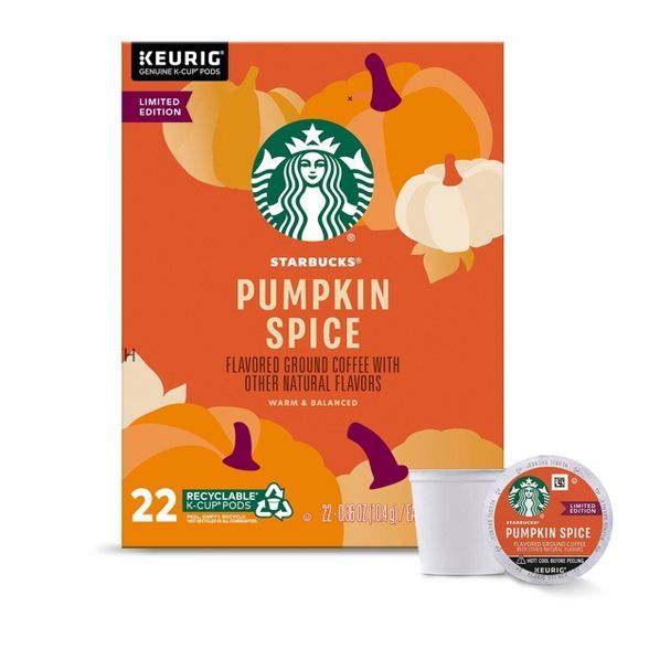 Starbucks Pumpkin Spice Medium Roast Coffee - Keruig K-Cup Pods - 22ct | Target
