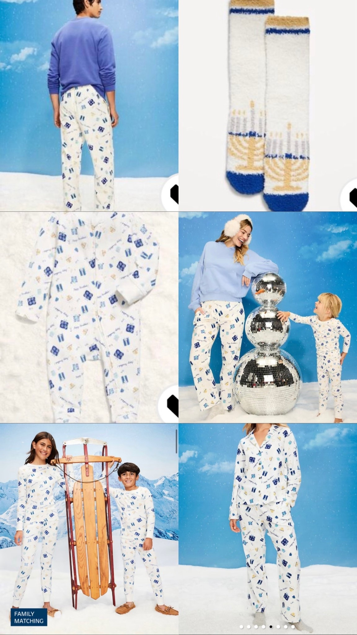 🚨 SALE ALERT 🚨 @oldnavy Hanukkah pajamas are 50% off! And they have sizes for the whole family! 
