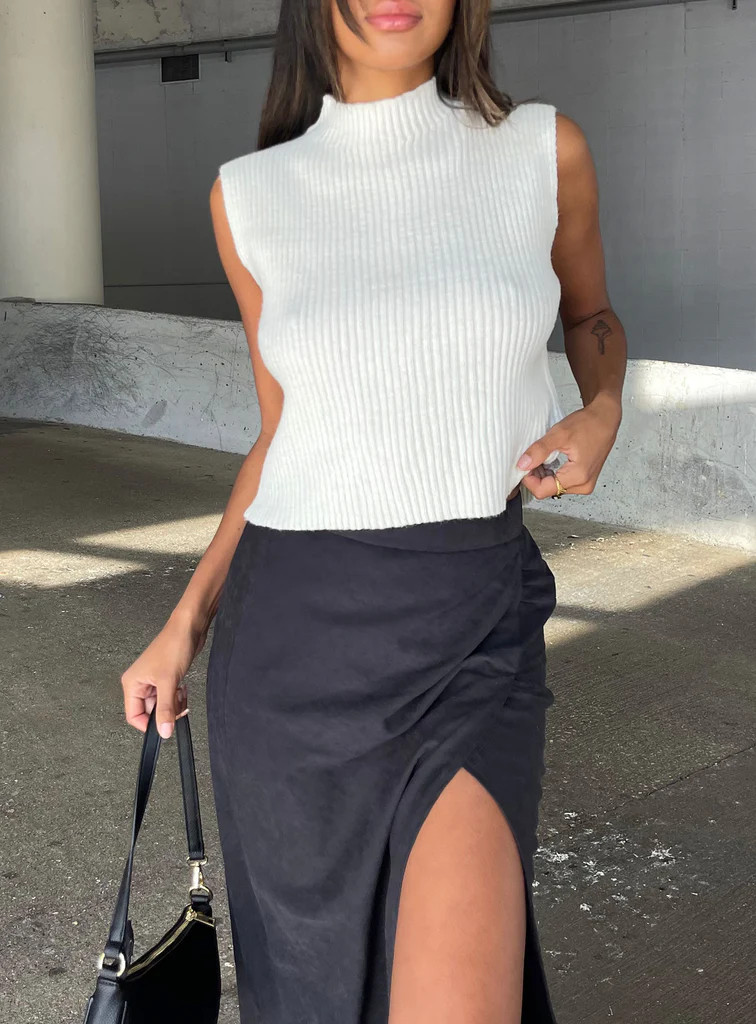 Davena Sweater Vest Cream | Princess Polly US