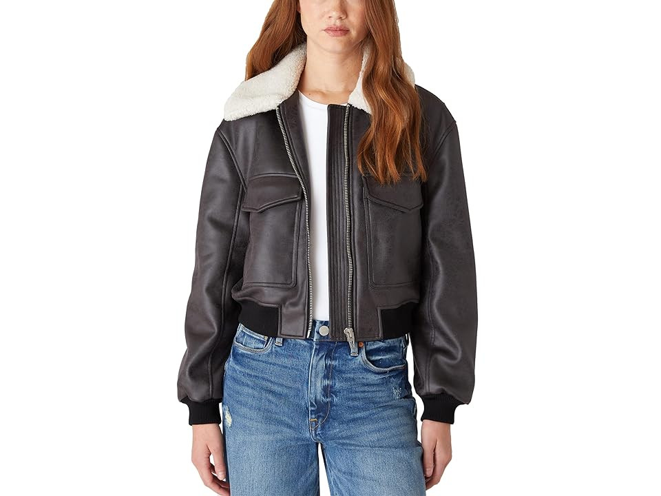 Blank NYC Bomber Jacket Women's Jacket Grey : LG, Polyester/Polyurethane/Rayon | Zappos