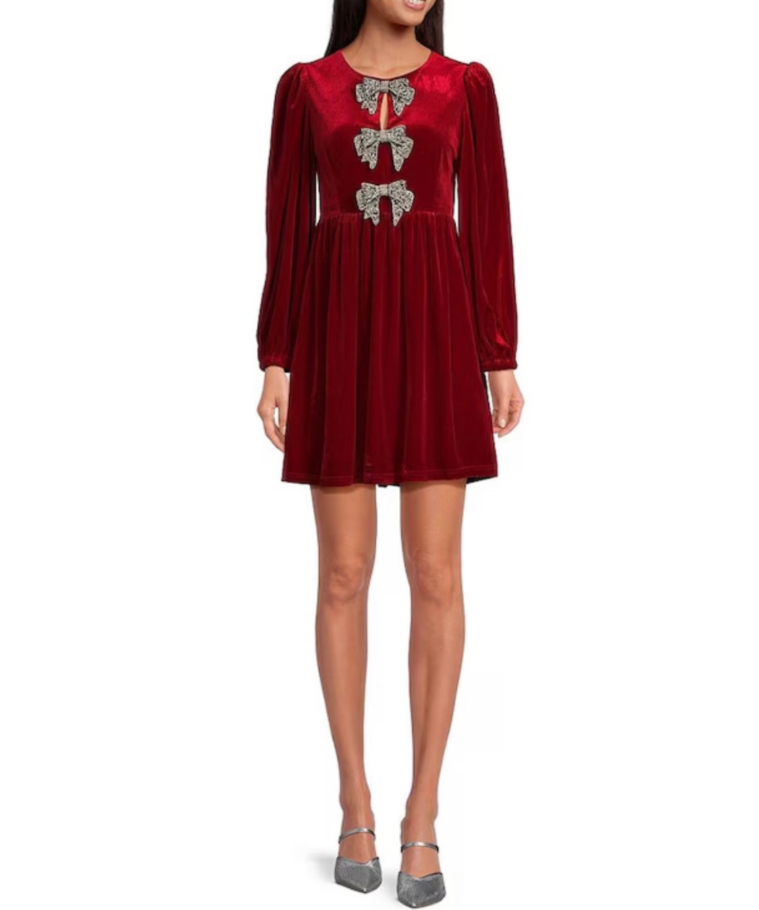 This designer dupe red dress from Dillards would be so precious for a Christmas party and it’s under $100! 

They also have a midi length velvet dress and plus size bow dress. Comes in green and the red/burgundy!

#LTKmomlife #LTKHoliday