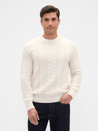 Relaxed Cable-Knit Sweater | Gap Factory