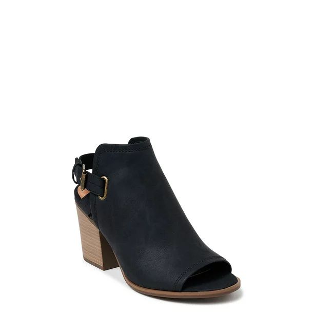 Time and True Women's Peep Toe Bootie - Walmart.com | Walmart (US)