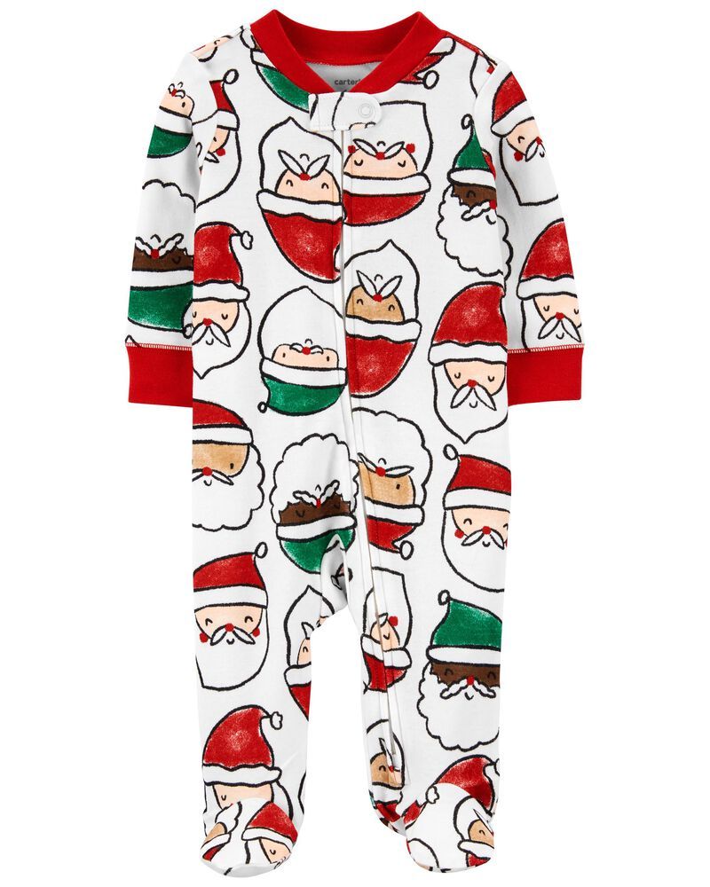 Santa Zip-Up Cotton Sleep & Play | Carter's