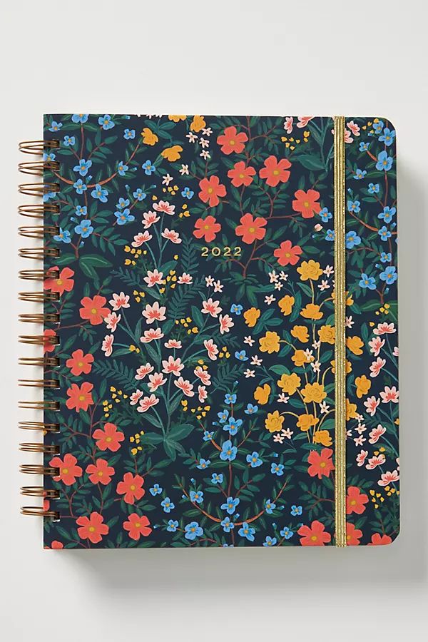 Rifle Paper Co. Wildwood 2021-2022 Spiral Planner By Rifle Paper Co. in Blue | Anthropologie (US)