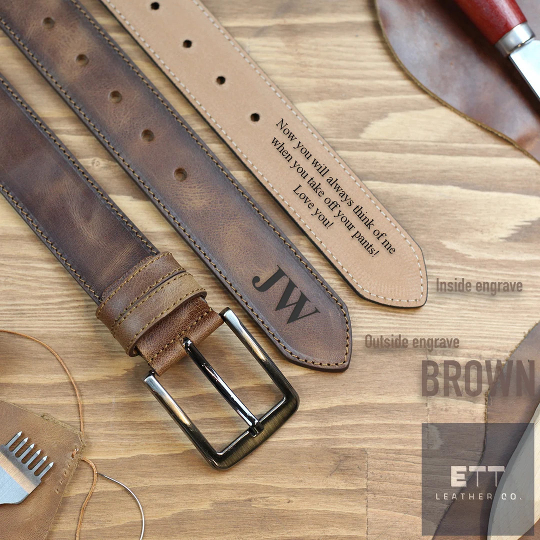 Handmade Personalized Belt - Anniversary Gift - Engraved Leather Belt - Valentine's day gift - Ge... | Etsy (US)