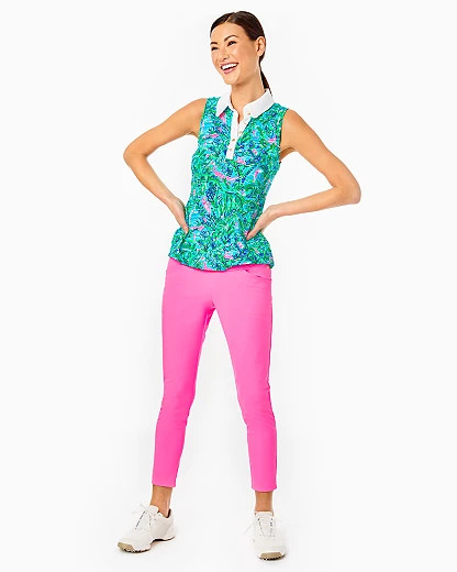 Women's UPF 50+ Luxletic 28" Corso Pant in Pink - Lilly Pulitzer | Lilly Pulitzer