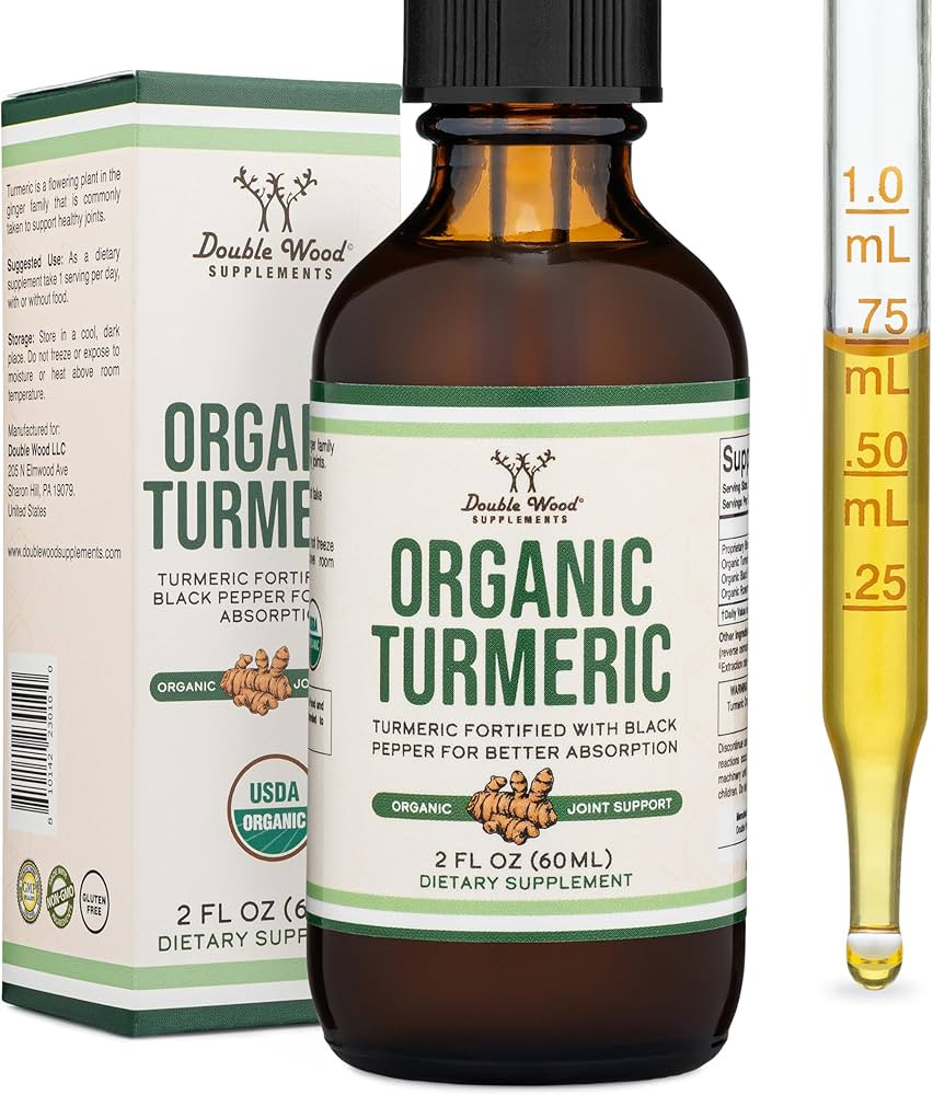 Turmeric Curcumin with Black Pepper Drops - Organic Turmeric Supplement Drops 1,180mg - 2FL OZ, 6... | Amazon (US)
