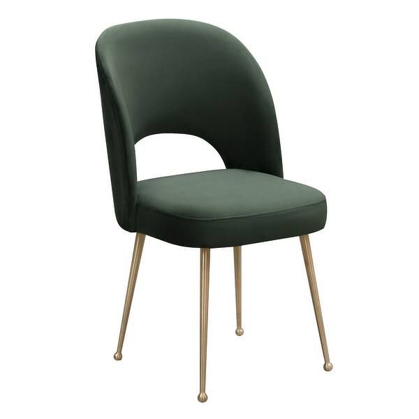 Swell Velvet Upholstered Dining Chair - Single - Forest Green - Dining Height | Bed Bath & Beyond