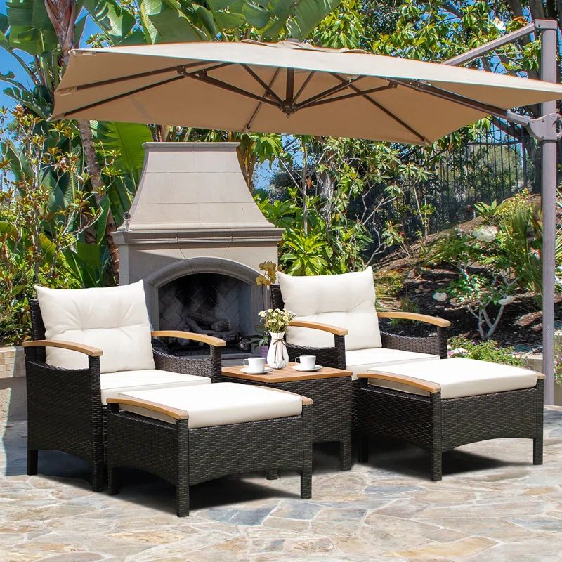 Araylee 4 - Person Outdoor Seating Group with Cushions | Wayfair North America