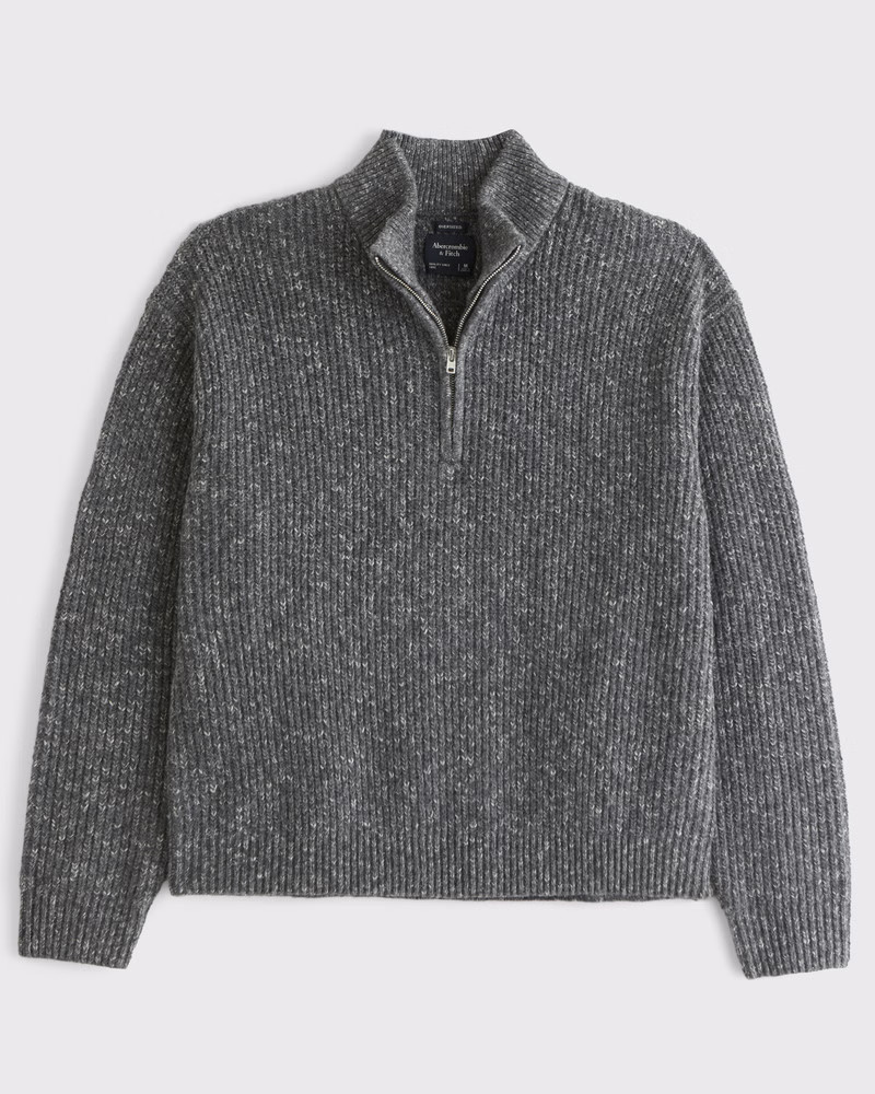Men's A&F Essential Half-Zip Sweater | Men's Tops | Abercrombie.com | Abercrombie & Fitch (US)