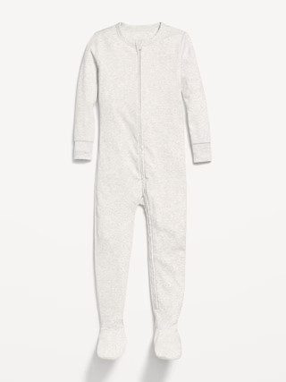 Snug-Fit 2-Way-Zip Ribbed Pajama One-Piece for Toddler & Baby | Old Navy | Old Navy (US)