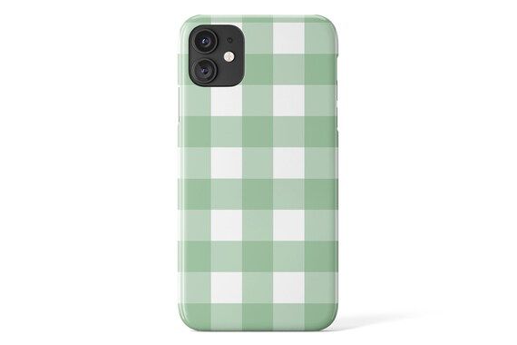 Large Gingham iPhone Case - Google Pixel Shell - Samsung Galaxy Cover - Trendy - Tough Protective... | Etsy (US)