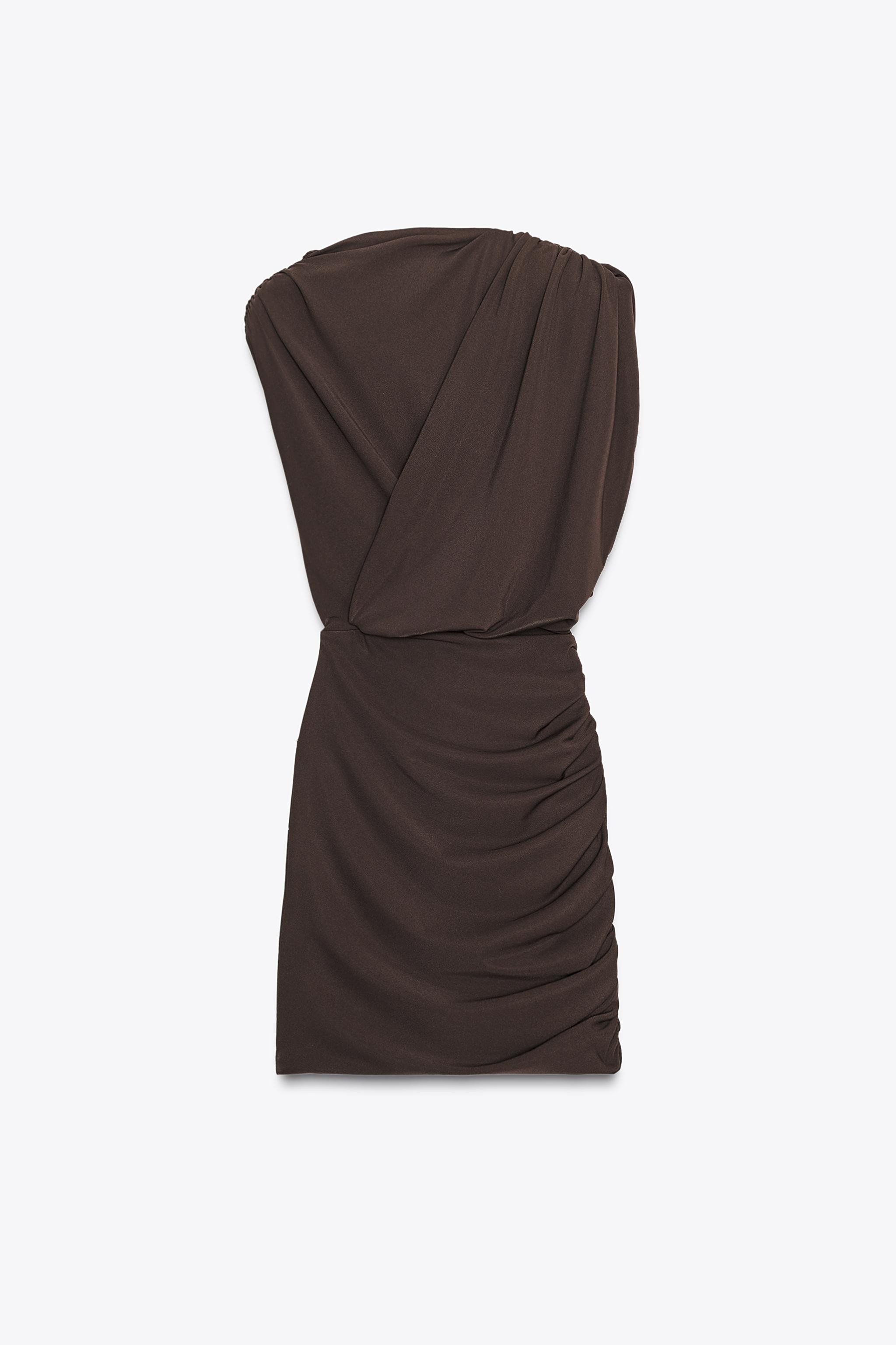 SHORT VELVET DRESS WITH SHOULDER PADS | Zara US