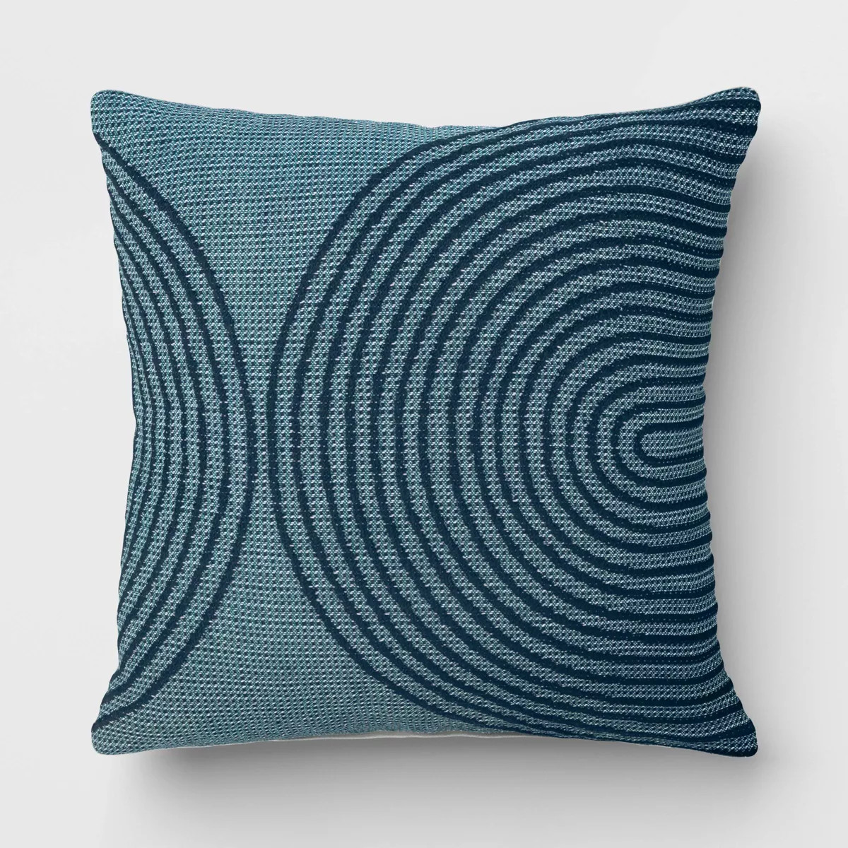 18"x18" Textural Circles Square Outdoor Throw Pillow Blue - Threshold™ | Target