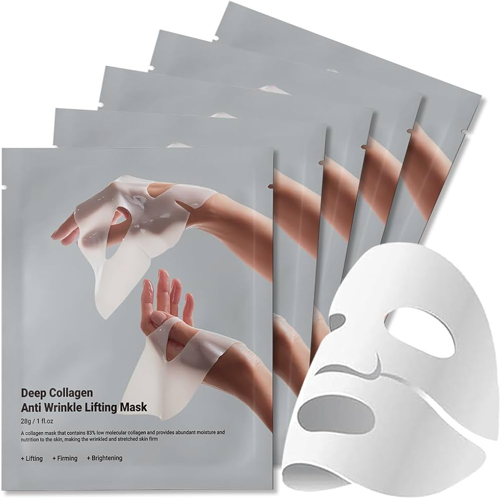 Rosemine Deep Collagen Anti-Wrinkle Lifting Overnight Mask Facial sheet masks with low molecular ... | Amazon (US)