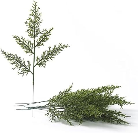 30pcs Artificial Pine Branches Christmas Greenery Stems Faux Pine Leaves Twigs Pine Picks for Chr... | Amazon (US)