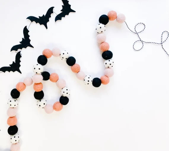 Magic Spell Fall Felt Ball Garland, Bunting, Banner - Halloween, Fall | Etsy (US)