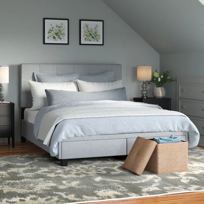 Pawling Tufted Upholstered Low Profile Storage Platform Bed | Wayfair North America
