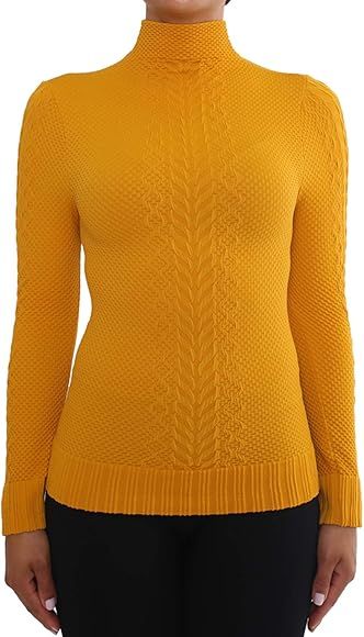 TD Collections Women's Long Sleeve One Size Mock Turtleneck Top | Amazon (US)