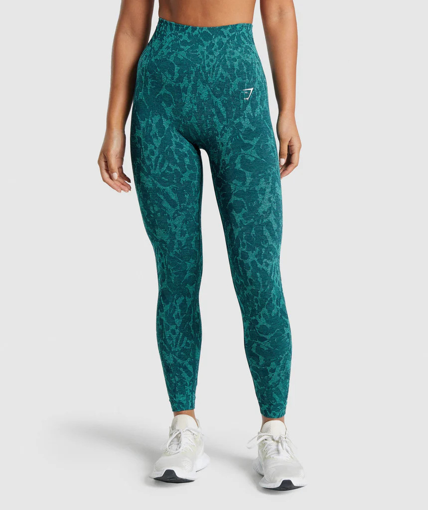Gymshark Adapt Animal Seamless Leggings - Butterfly | Teal | Gymshark (Global)