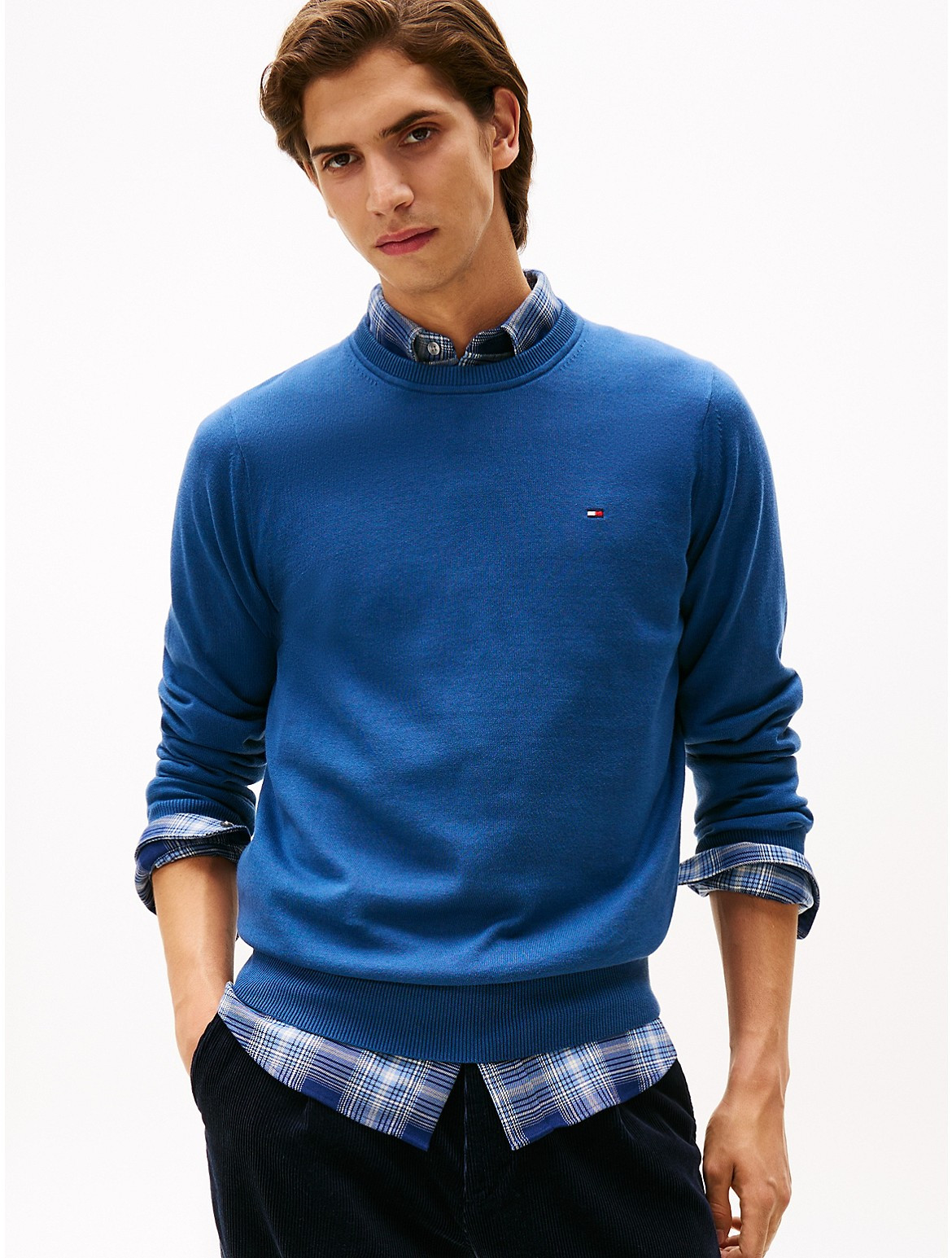Tommy Hilfiger Men's Classic Crewneck Sweater - Blue - M | Tommy Hilfiger (US)