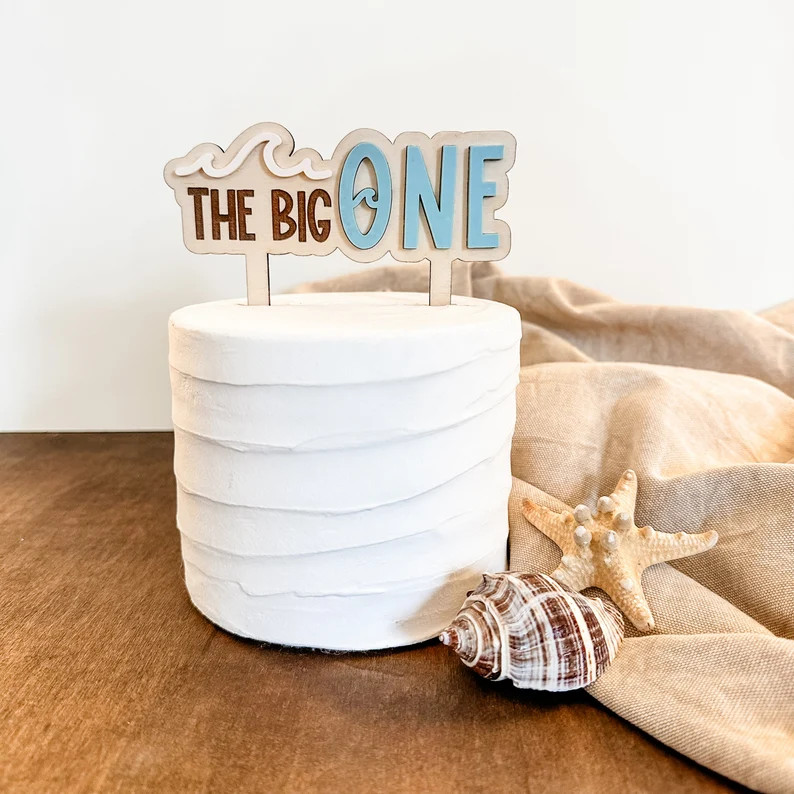 The Big One Cake Topperwave Cake Topperbeach Themed Cake Topperwave Theme Birthdayfirst Birthday ... | Etsy (US)
