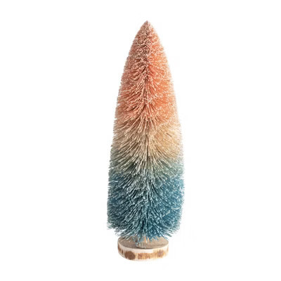 Storied Home Sisal Bottle Brush Tree with Wood Base, Pink to Blue Ombre | Target
