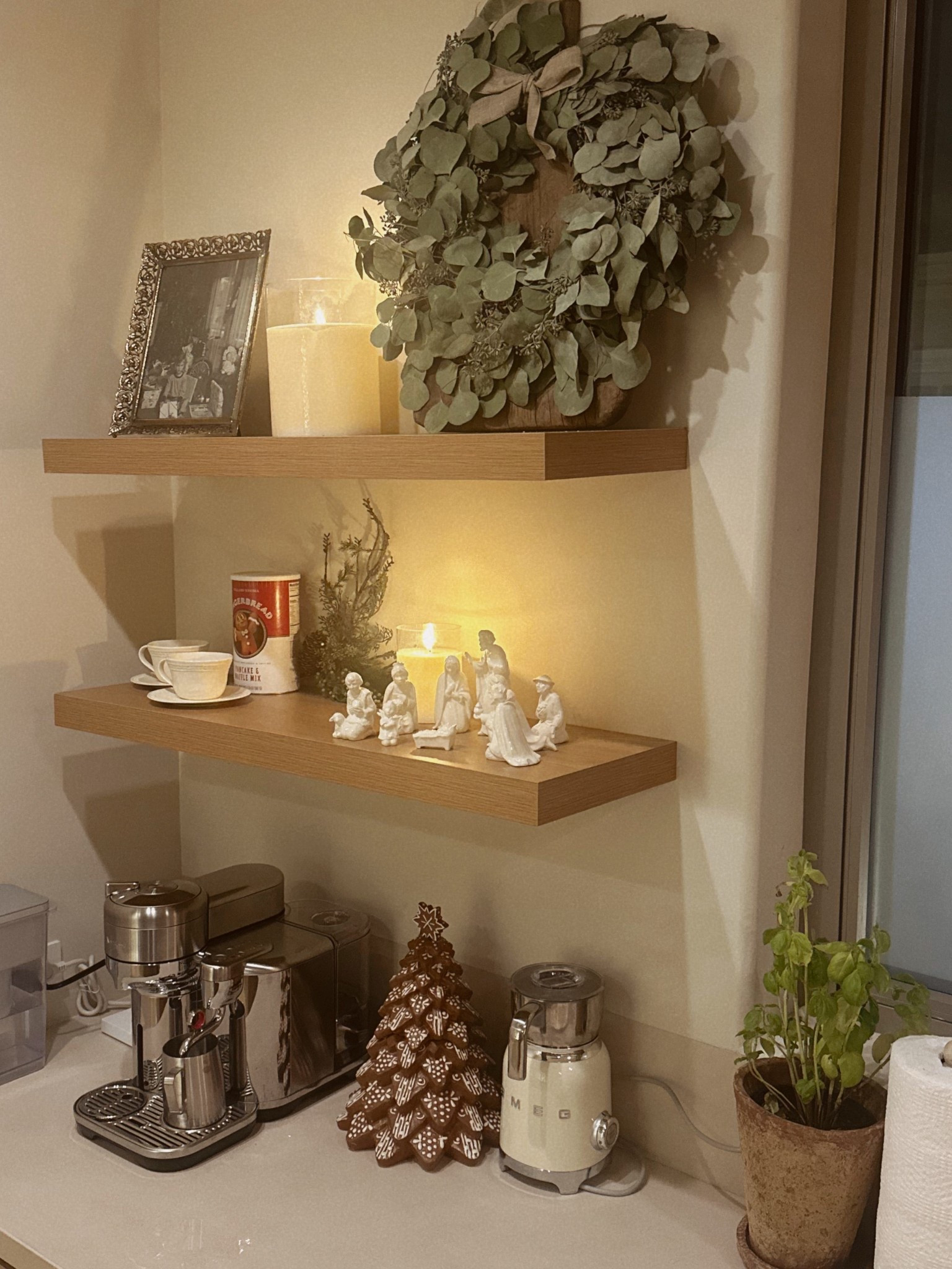 cute little vignette in my kitchen! linked everything— nativity scene is vintage! 

#LTKGiftGuide #LTKHoliday #LTKSeasonal