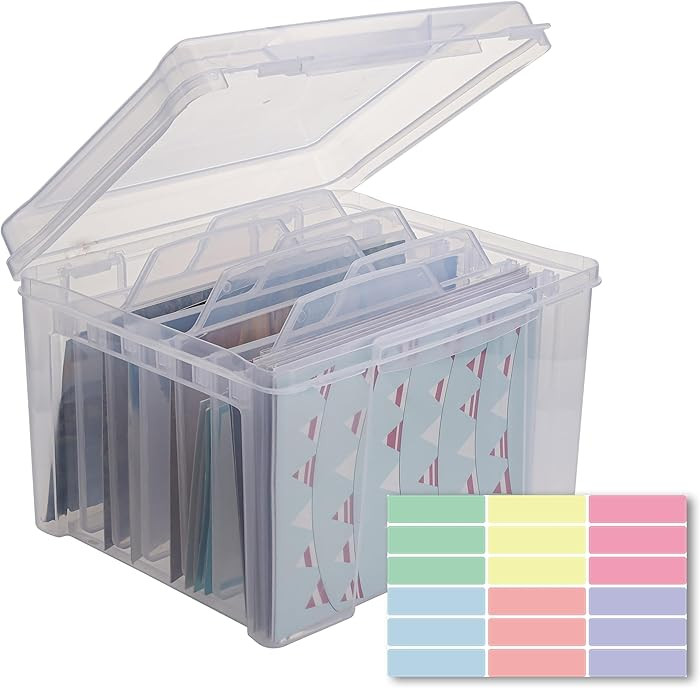 WRVCSS Greeting Card Storage & Organizer Box with 6 Removable Dividers for Holiday Birthday Get W... | Amazon (US)