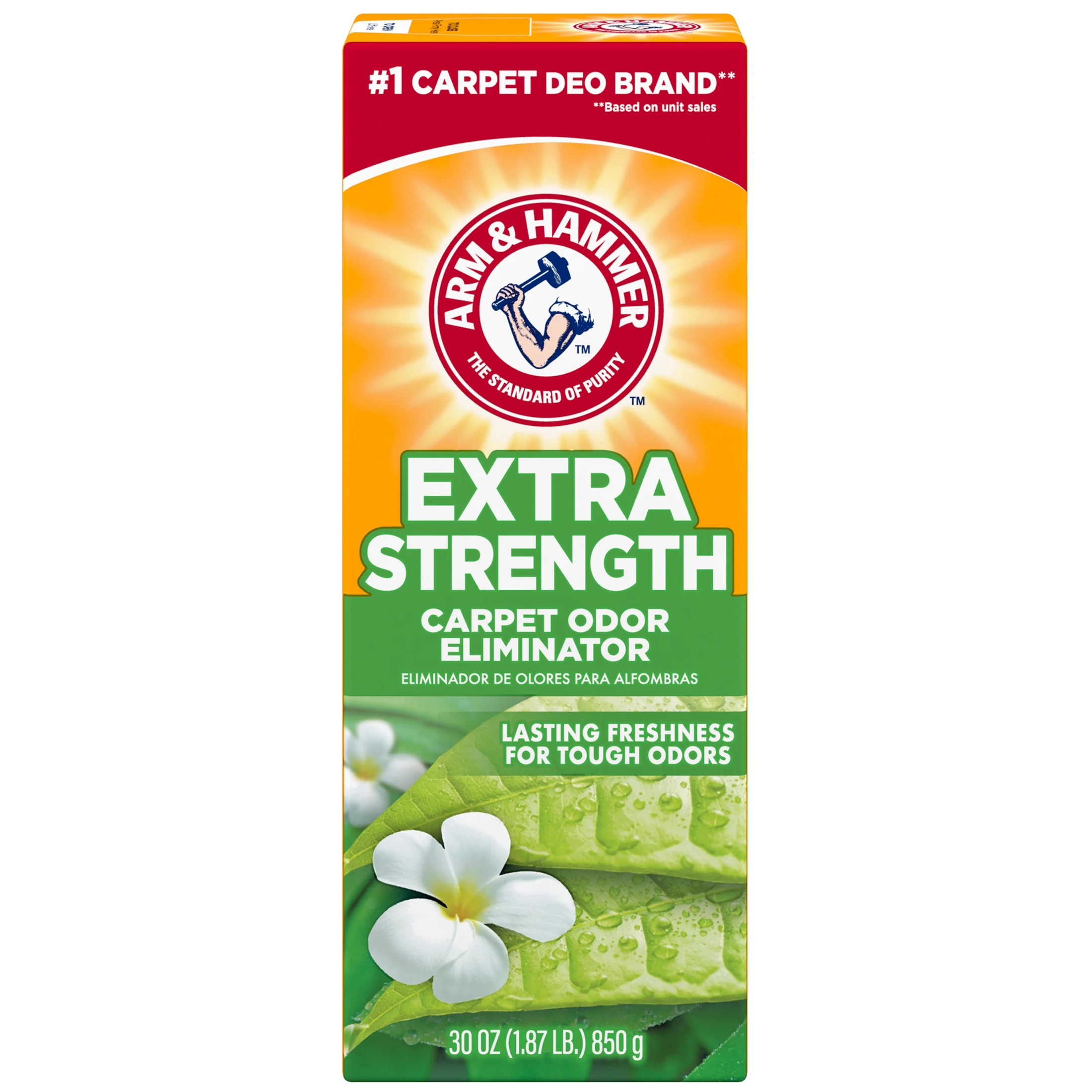 ARM & HAMMER Polvo Eliminador de Olores de Alfombra Extra Fuerte, Aroma Fresco, 30 oz | Walmart (US)