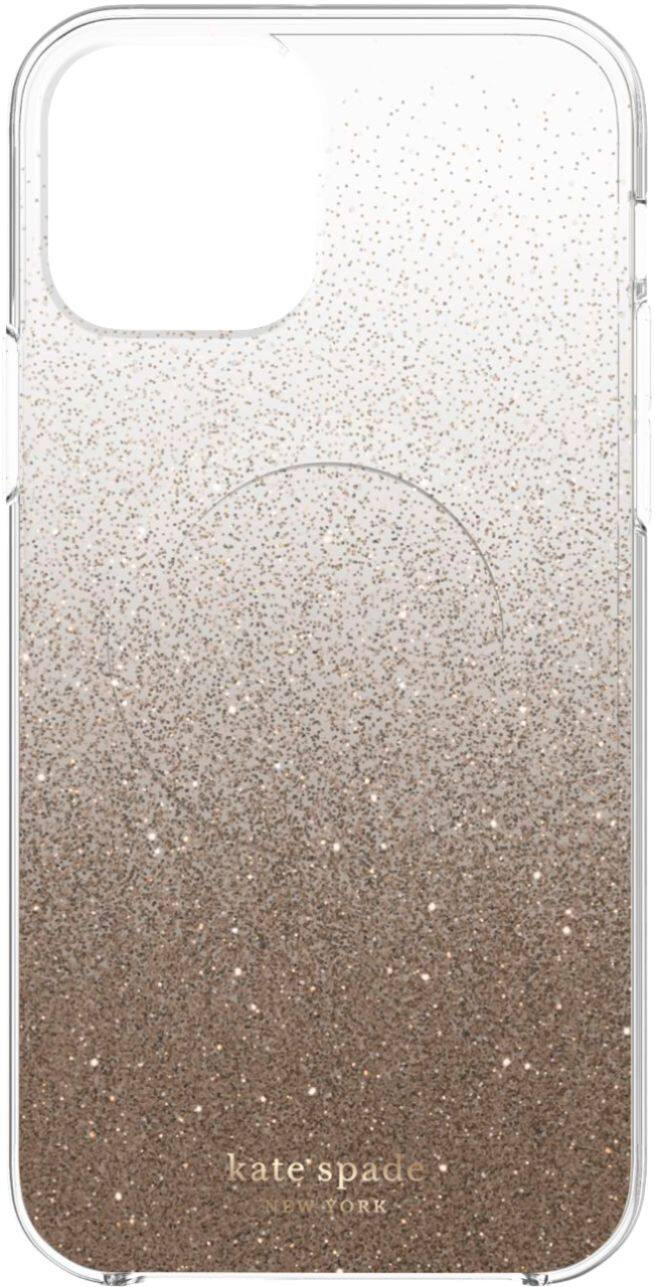 kate spade new york Protective Hardshell MagSafe Case for iPhone 13/12 Pro Max Champagne Glitter ... | Best Buy U.S.