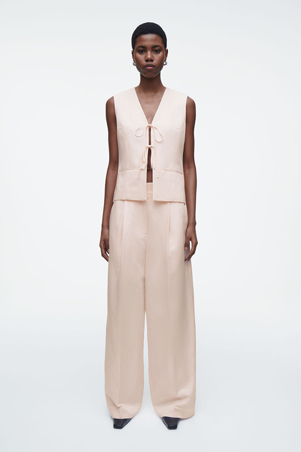 RELAXED LINEN-BLEND WIDE-LEG TROUSERS | COS (EU)