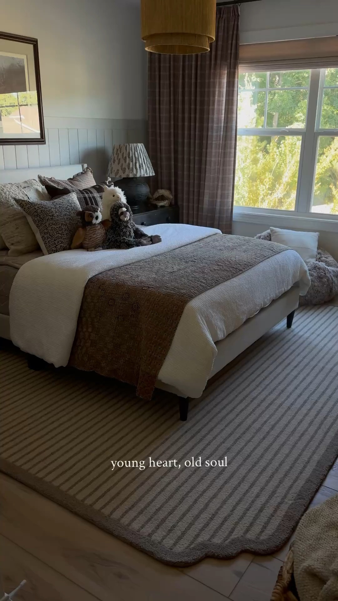 Boys bedroom, neutral moody boys room, striped rug, new rug by Chris Loves Julia x Loloi
*Curtains are windowpane taupe khaki*
(They keep defaulting to a different color)

#LTKmomlife #LTKHome