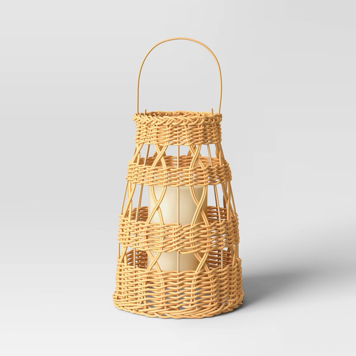 Battery LED Outdoor Lantern Light Beige - Threshold™ designed with Studio McGee | Target