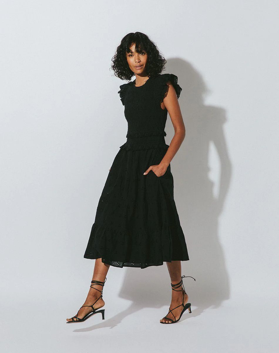 Shop Emmy Midi Dress Black | Cleobella | Cleobella LLC