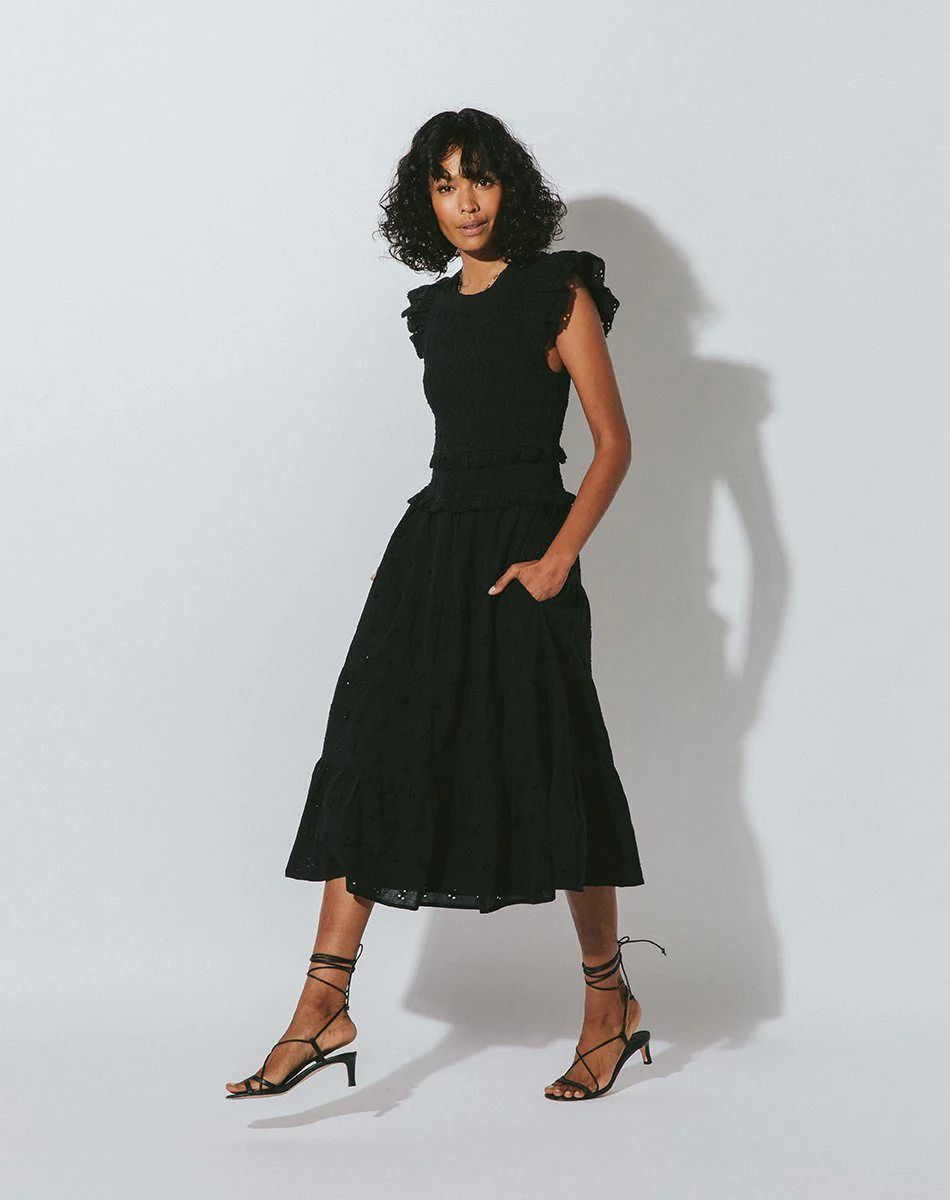 Shop Emmy Midi Dress Black | Cleobella | Cleobella LLC