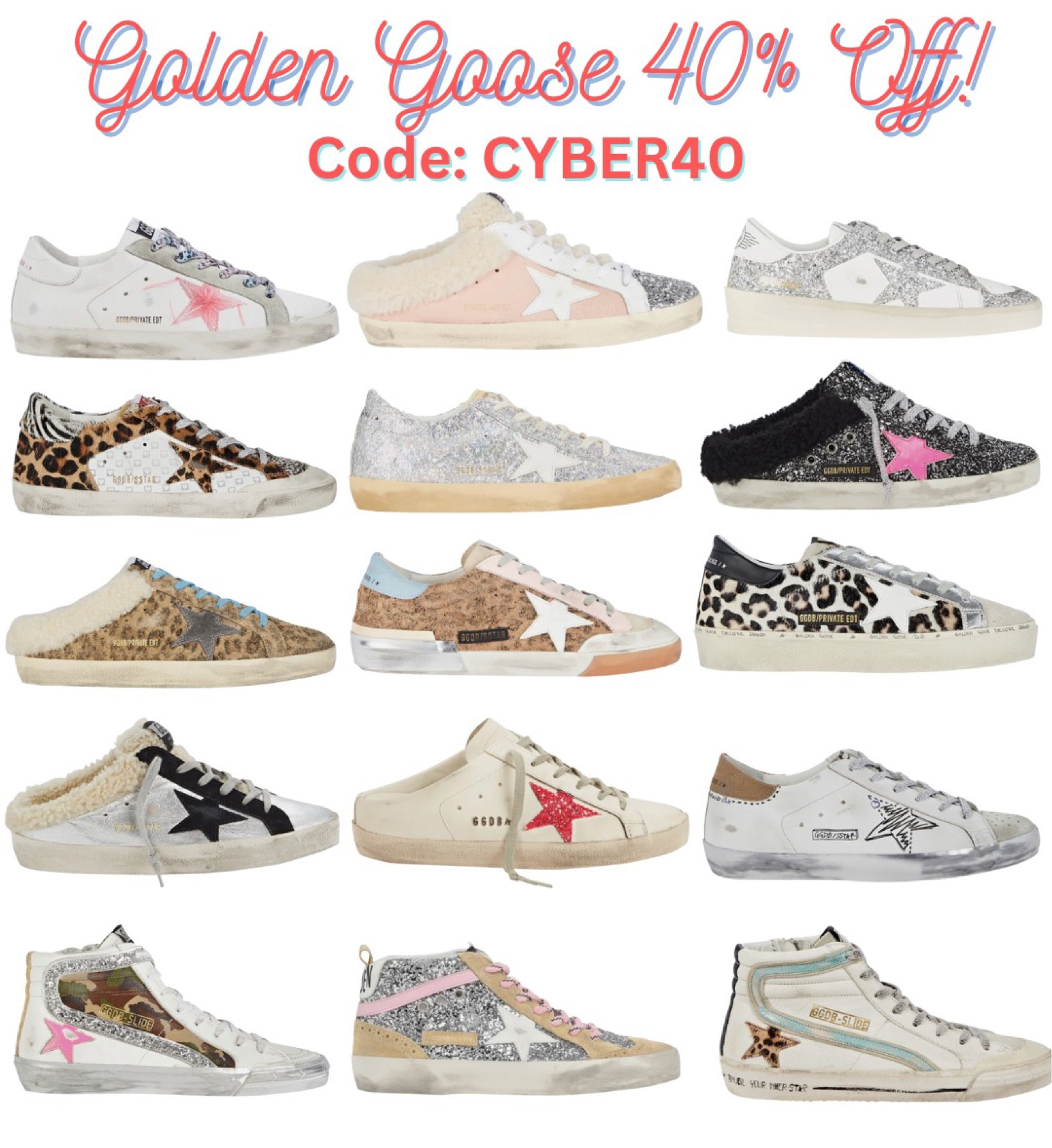 Golden Goose on SALE! 👟🛍️✨ 40% off with code CYBER40, golden Goose sneakers on sale, trendy sneakers, fashion sneakers, luxury gift, designer shoe sale, designer gift idea 

#LTKGiftGuide #LTKCyberweek #LTKsalealert