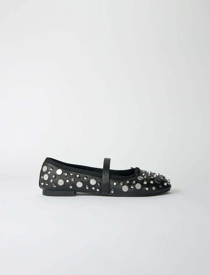 Studded ballet flats | Maje US