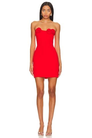 Amanda Uprichard X REVOLVE Sabine Mini Dress in Crimson from Revolve.com | Revolve Clothing (Global)