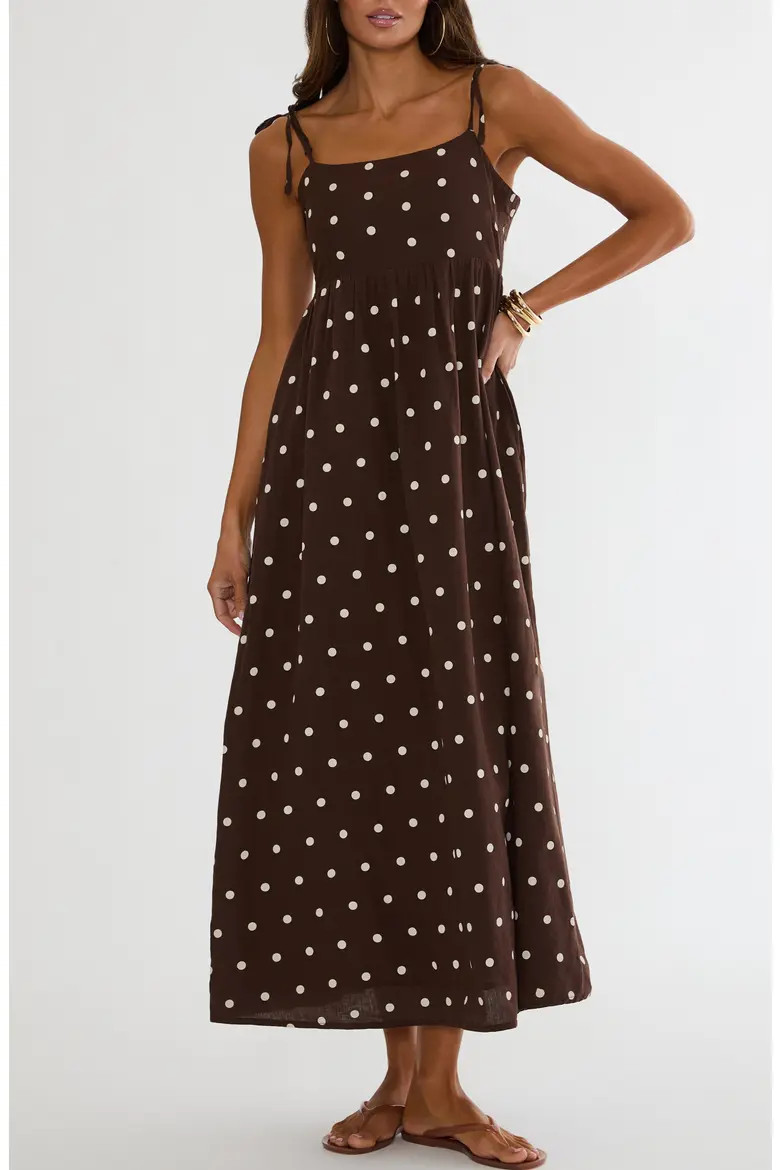 Valory Tie Strap Cotton & Linen Cover-Up Maxi Dress (Women) | Nordstrom | Nordstrom