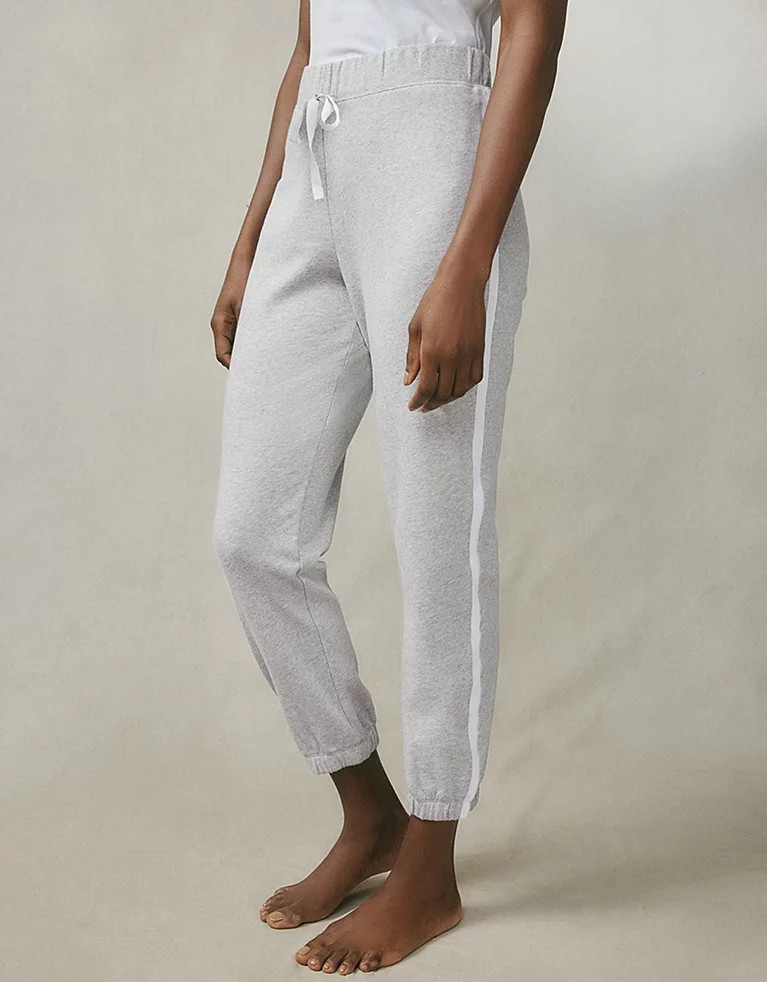 Rib-Cuff Loopback-Organic-Cotton Joggers | Loungewear | The  White Company | The White Company (UK)