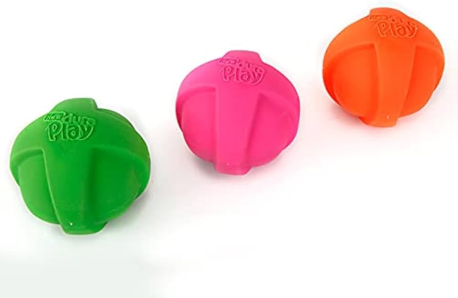 Hartz DuraPlay Ball Squeaky Latex Dog Toy, Neon Green, Neon Pink & Neon Orange, Large 3 Count Pac... | Amazon (US)